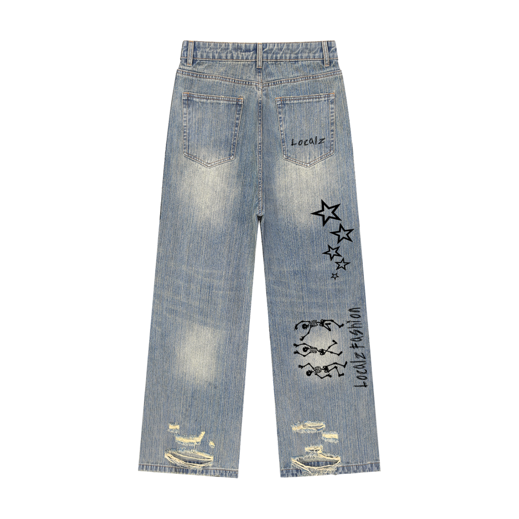 Localz Vintage Wash Distressed Denim Jeans